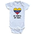 thumbnail image 1 of My Grandma Loves Me Spanish Language Venezuela Flag Heart Baby Bodysuit - Mi abuela me ama, 0-3 Months White, 1 of 2