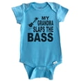 thumbnail image 1 of My Grandma Slaps The Bass Funny Music Baby Bodysuit (Blue), 3-6 Months, 1 of 2