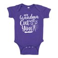 thumbnail image 1 of My Grandma Will Cut You Baby Bodysuit One Piece NB Purple, 1 of 3