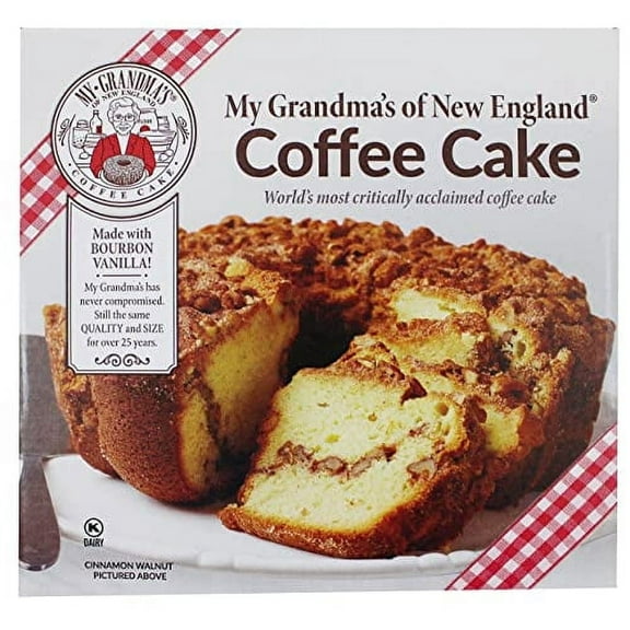 My Grandma's Cinnamon Walnut Coffee Cake - 1.75 LB Box |Moist & Delicious with Fresh Cinnamon