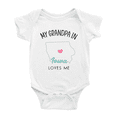 thumbnail image 1 of My Grandpa In Iowa Loves Me Baby Clothing For Boy Girl Bodysuits 0-3 Months, 1 of 5