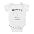 thumbnail image 1 of My Grandpa In Iowa Loves Me Baby Clothing For Boy Girl Bodysuits 6-12 Months, 1 of 5