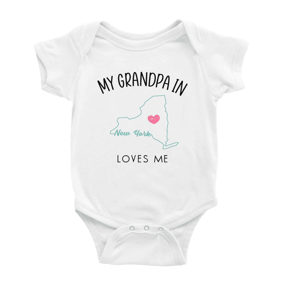 My Grandpa In New York Loves Me Baby Clothing For Boy Girl Bodysuits 12