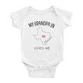 thumbnail image 1 of My Grandpa In Texas Loves Me Baby Clothing For Boy Girl Bodysuits 0-3 Months, 1 of 5