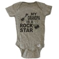 thumbnail image 1 of My Grandpa Is A Rock Star Music Baby Bodysuit - Grey, 1 of 2