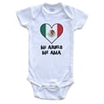 thumbnail image 1 of My Grandpa Loves Me Spanish Language Mexico Flag Heart Baby Bodysuit - Mi abuelo me ama, 0-3 Months White, 1 of 2