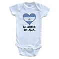 thumbnail image 1 of My Grandpa Loves Me Spanish Language Nicaragua Flag Heart Baby Bodysuit - Mi abuelo me ama, 3-6 Months White, 1 of 2