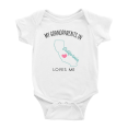 thumbnail image 1 of My Grandparents In California Loves Me Baby Bodysuits Unisex 3-6 Months, 1 of 5