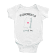 thumbnail image 1 of My Grandparents In Mississippi Loves Me Baby Bodysuits Unisex 6-12 Months, 1 of 5