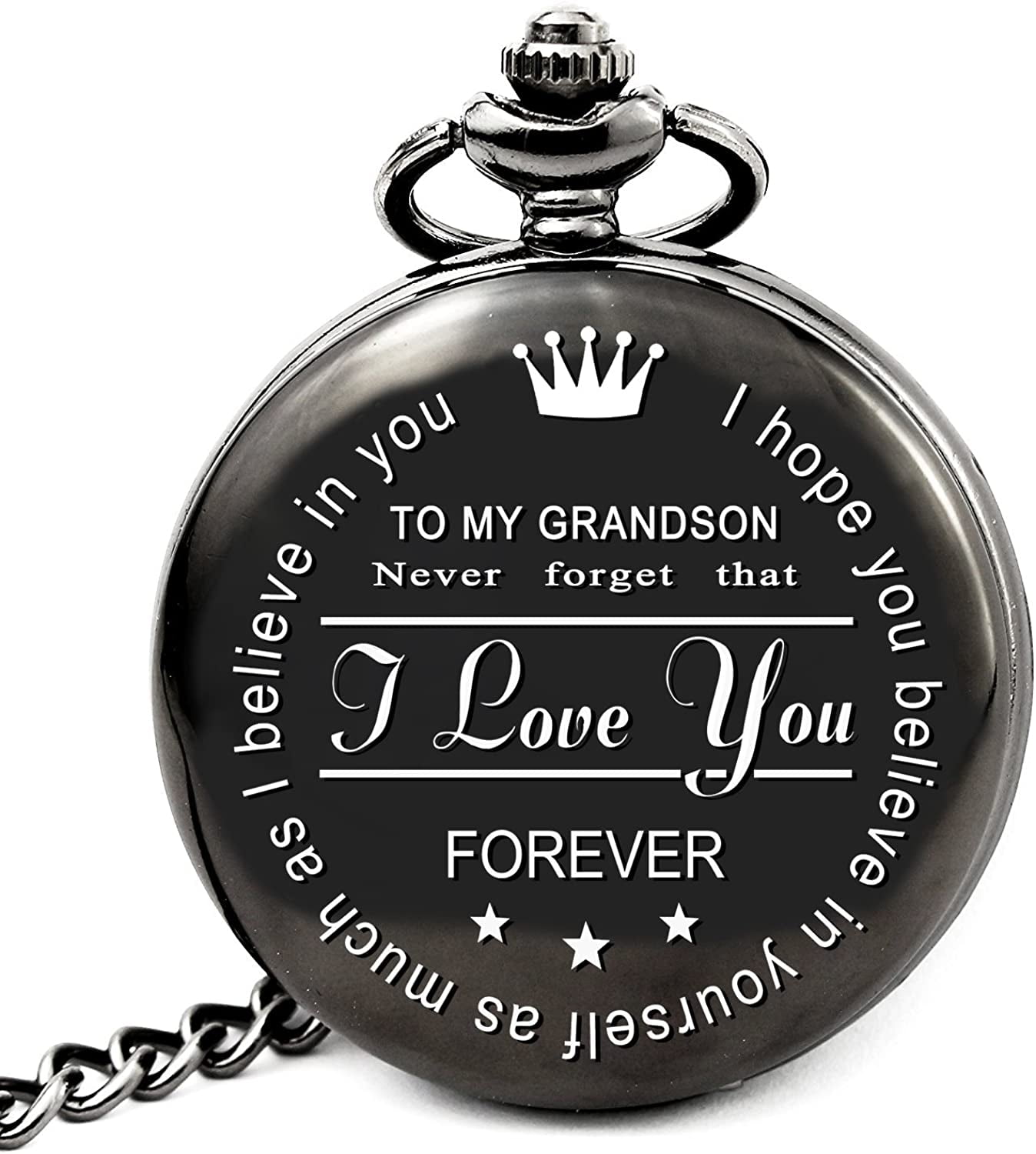 to My-Grandson-Pocket-Watch-Gifts from Grandpa Grandma Christmas Gifts for  Him Birthday for Grandson, Graduation Gifts for Men Engraved Pocket Watch  ...