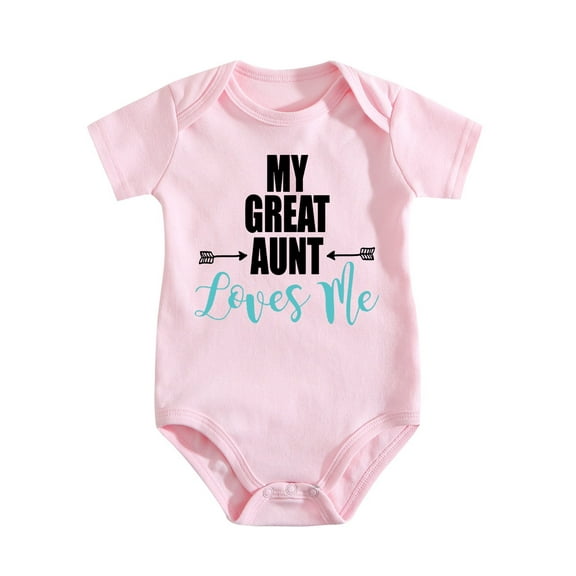 My Great Aunt Loves Me - Baby Bodysuits One-Piece Shirt Medium Pink-style 0-3M
