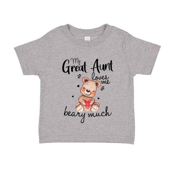 My Great Aunt Loves Me Beary Much Toddler T-Shirt 2T Athletic Heather