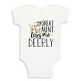 thumbnail image 1 of My Great Aunt Loves Me Deerly Baby Bodysuit One Piece 18 mo White, 1 of 3