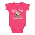 thumbnail image 1 of My Great Aunt Loves Me Sloth Baby Bodysuit One Piece 12 mo Cyber Pink, 1 of 3