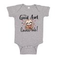 thumbnail image 1 of My Great Aunt Loves Me Sloth Baby Bodysuit One Piece NB Athletic Heather, 1 of 3
