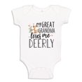 thumbnail image 1 of My Great Grandma Loves Me Deerly Baby Bodysuit One Piece 12 mo White, 1 of 3