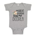 thumbnail image 1 of My Great Grandma Loves Me Deerly Baby Bodysuit One Piece NB Athletic Heather, 1 of 3