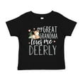 thumbnail image 1 of My Great Grandma Loves Me Deerly Toddler T-Shirt 3T Black, 1 of 3