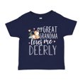 thumbnail image 1 of My Great Grandma Loves Me Deerly Toddler T-Shirt 4T Navy Blue, 1 of 3