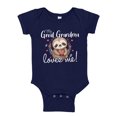 thumbnail image 1 of My Great Grandma Loves Me Sloth Baby Bodysuit One Piece 6 mo Navy Blue, 1 of 3