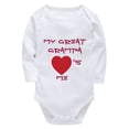 thumbnail image 1 of My Great Grandpa Loves Me Unixex Baby Clothing Long Sleeve Baby Boy Romper Summer White 3-6 Month White Onesie, 1 of 2