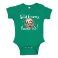 thumbnail image 1 of My Great Mimi Loves Me Sloth Baby Bodysuit One Piece 18 mo Kelly Green, 1 of 3