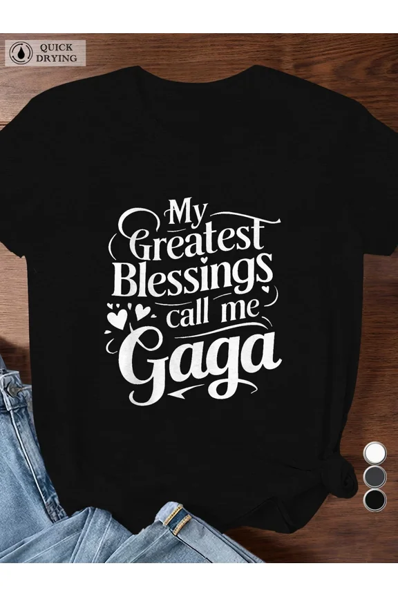 My Greatest Blessings Call Me Gaga Family Graphic Apparel Unisex T-Shirt ,up to size 5XL