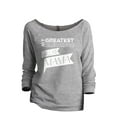 thumbnail image 1 of My Greatest Blessings Call Me Mama Women's Fashion Slouchy 3/4 Sleeves Raglan Lightweight Sweatshirt Sport Grey Large, 1 of 3