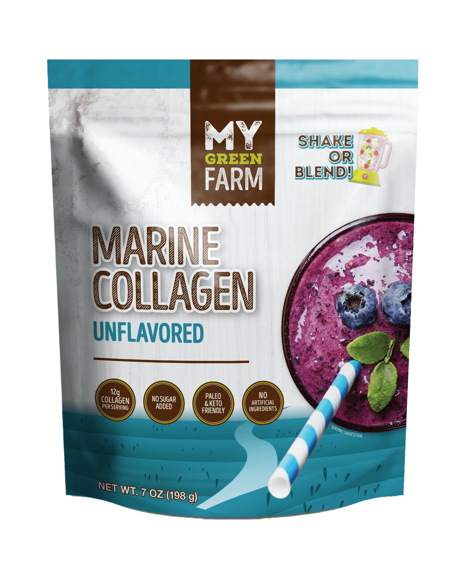 My Green Farm Marine Collagen Powder Drink Mix, 7 oz