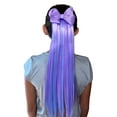 thumbnail image 1 of My Hair Popz Purple Hair Extensions for Kids with Bow, Unicorn Hair, 1 of 6