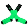 thumbnail image 1 of My Halloween Womens Long Green & Black Spider Knee Socks, 1 of 2