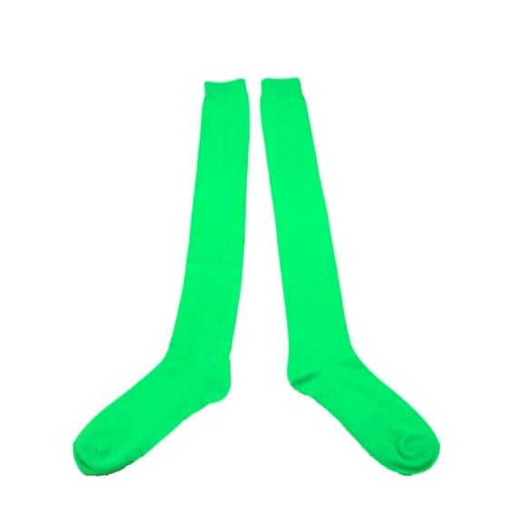 My Halloween Womens Long Neon Green Over the Knee Socks