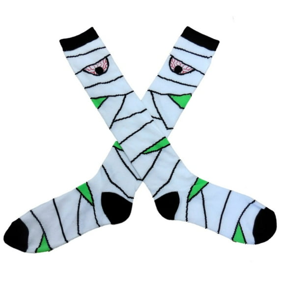 My Halloween Womens Long White Bloodshot Eyeball Knee Socks