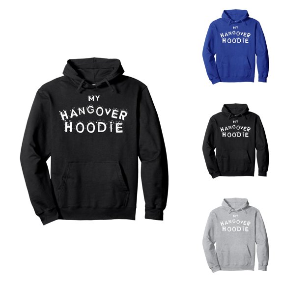 My Hangover Hoodie for Women 2025 Long Sleeve Funny Drinking Hooded Sweatshirt with Pockets Pullover Top