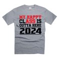 thumbnail image 1 of My Happy Class Is Outta Here Shirt Funny Graduation Shirts Graduation 2024 T-Shirts Funny Unisex Tee (Medium Grey), 1 of 6