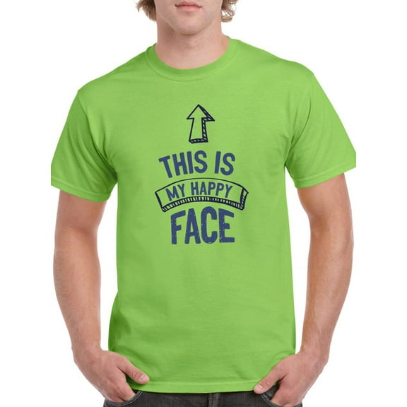 My Happy Face T-Shirt Men -Smartprints Designs, Male x-Large