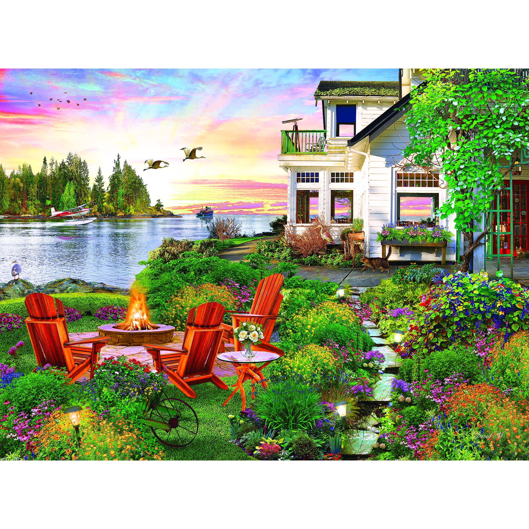My Happy Place Harbour House 750 Pieces RoseArt, Jigsaw Puzzle