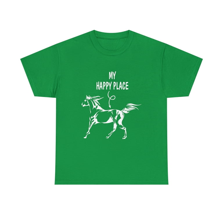 This Is My Happy Place Horse Lover T-Shirt Horseback Riding This Is My Happy Place Horse Lover T-Shirt Horseback Riding