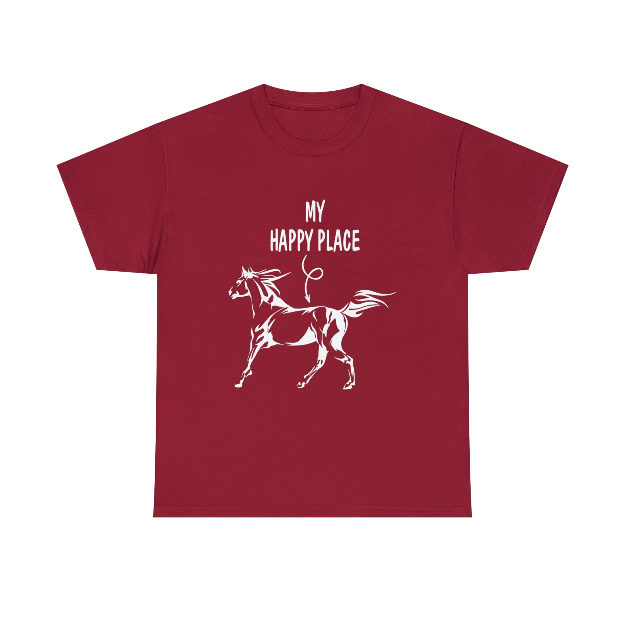 This Is My Happy Place Horse Lover T-Shirt Horseback Riding This Is My Happy Place Horse Lover T-Shirt Horseback Riding