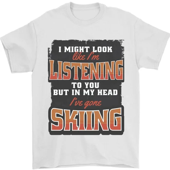 My Head I've Gone Skiing Funny Skier T-Shirt