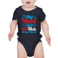 thumbnail image 1 of My Heart Beats Red White Blue Bodysuit Infant -Image by Shutterstock,  6 Months, 1 of 4