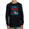 thumbnail image 1 of My Heart Beats Red White Blue Long Sleeve Toddler -Image by Shutterstock,  5 Toddler, 1 of 4