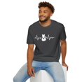 thumbnail image 1 of My Heart Beats for Cats Shirt, Classic Crew Neck, Short Sleeve T-Shirt, 1 of 9