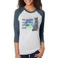 thumbnail image 1 of My Heart Belongs Russian Blue Cat Unisex Raglan T Shirt Indigo Heather-Heather White SM, 1 of 1