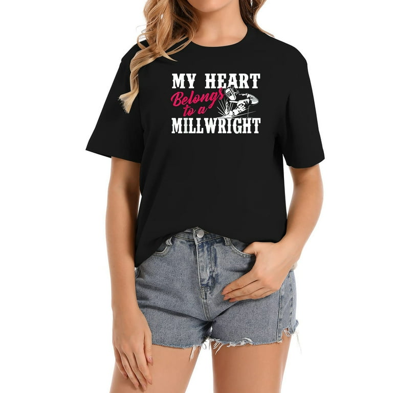 My Heart Belongs To A Millwright T Shirt My Heart Belongs To A Millwright T Shirt
