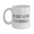 thumbnail image 1 of My Heart Belongs To a Pharmacist. 11oz Mug, Pharmacist Present From Coworkers, Sarcastic Cup For Men Women, 1 of 2