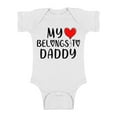 thumbnail image 1 of My Heart Belongs to Daddy Romper for 18m Baby Valentine's Day Newborn Clothing for Girls Baby Boys Romper 24 Month, 1 of 4