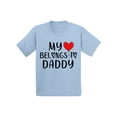 thumbnail image 1 of My Heart Belongs to Daddy Shirt for Baby Girl Newborn Sleepwear Valentines T-shirts for 12 - 18 Month Baby Boy Outfits, 1 of 4