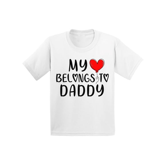 My Heart Belongs to Daddy Shirt for Kids Happy Valentines Day Girl Clothes 2 3 Years Old Toddlers Outfits Boys 4t