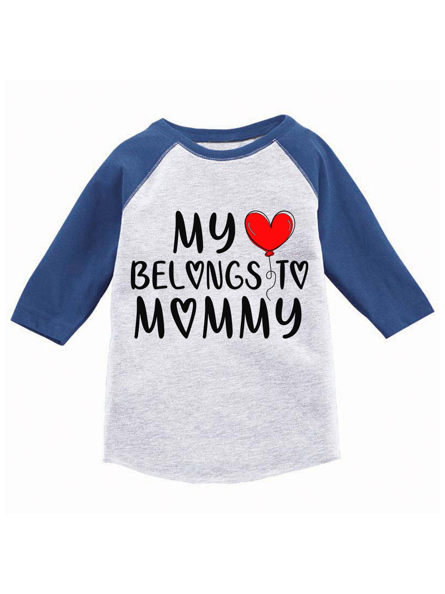 My Heart Belongs to Mommy Raglan T-Shirt 5t Boys Clothes 4t 3t 2t Girls ...